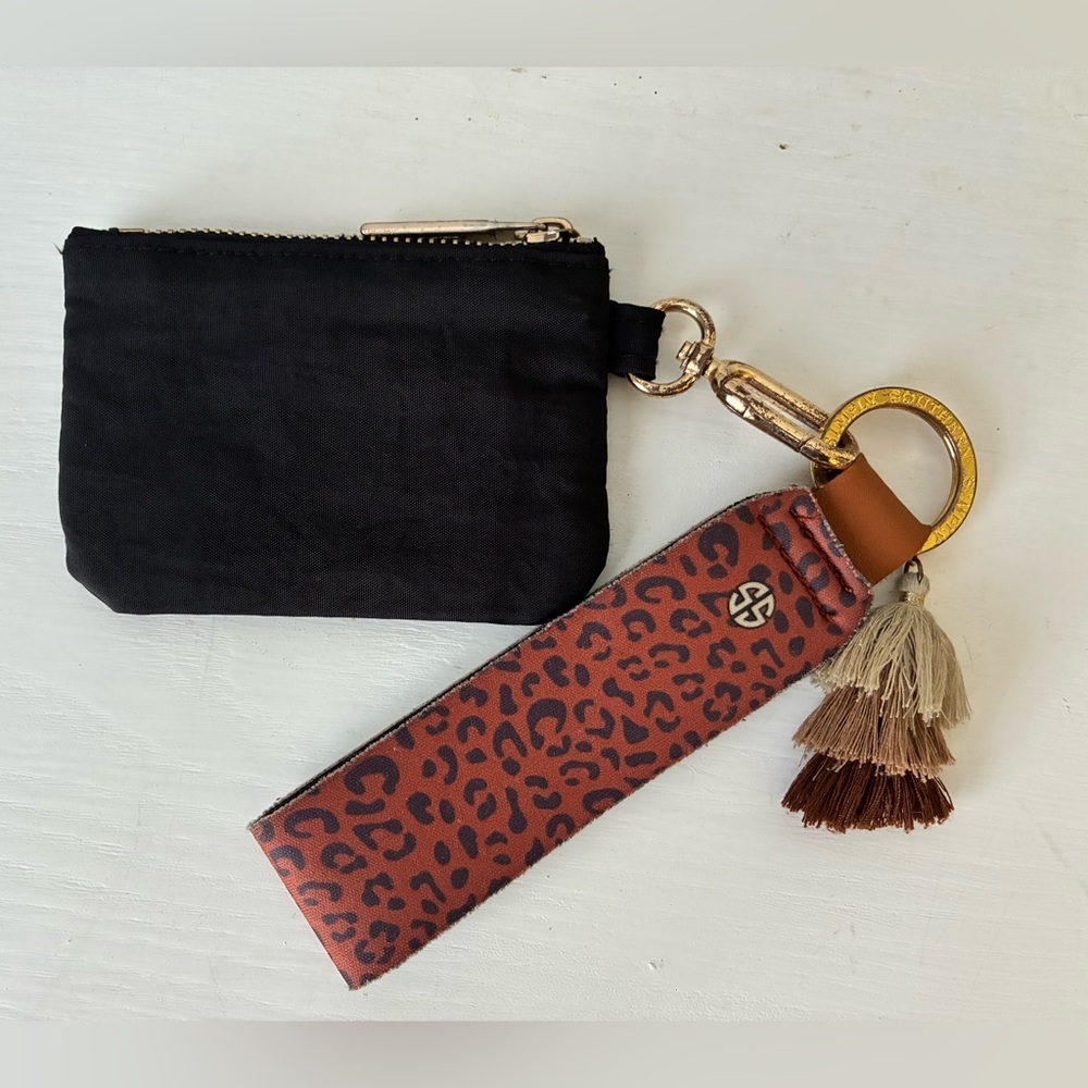 Simply Southern Leopard Print Coin Purse/Keychain with Tassel
